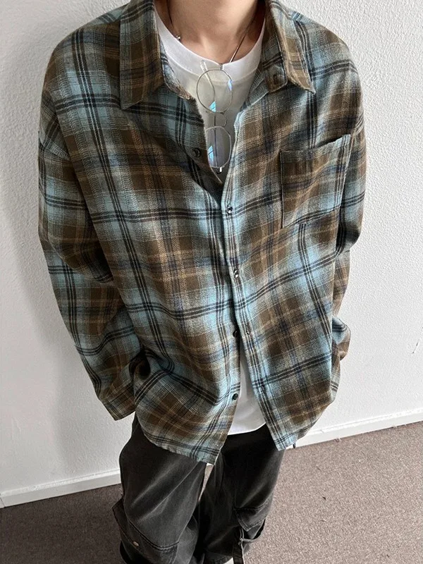 

Мужская повседневная верхняя одежда Long Sve в американском стиле в стиле ретро, осенне-весенний сезон, модная маленькая модная одежда High Sensation