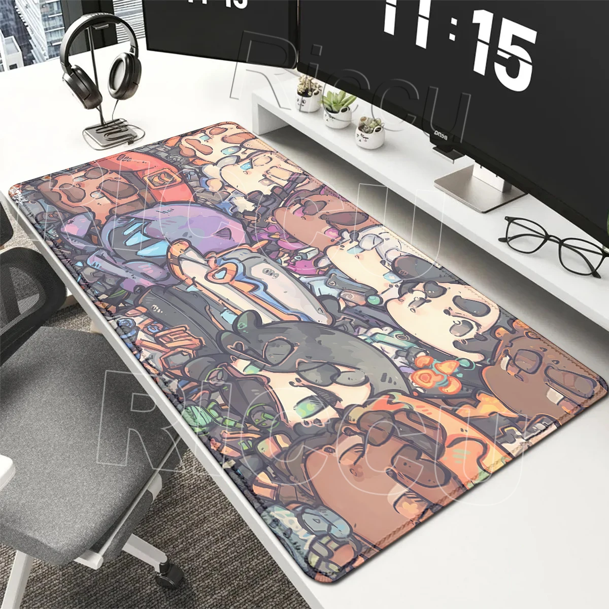 XXL Mouse Pads V-Valorant Gaming Mouse Pad Large Lockedge Desk Mats Keyboard Aesthetics Rubber Anti-slip Office Accessory Carpet