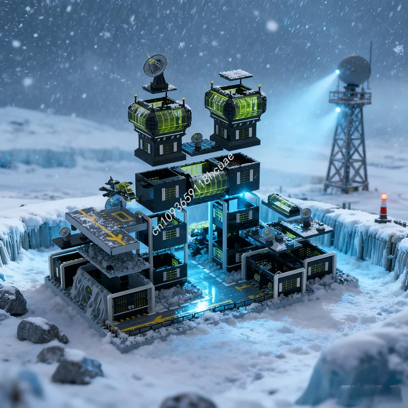 

8139pcs MOC Blacktron 2 Base Space IIed Model Building Blocks Architecture DIY Creative Education Toy Brick Christmas Gift Kids