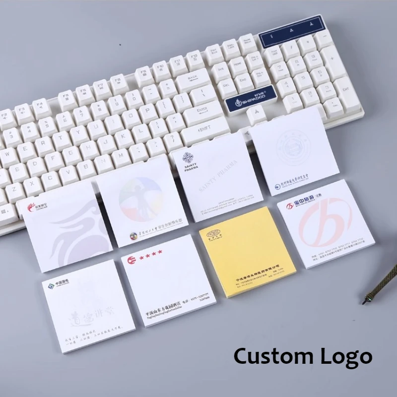 50PCS Free Custom Sticky Notes Advertisements / Celebrity Labels Sticker Notepad for Business School Stationery Gifts
