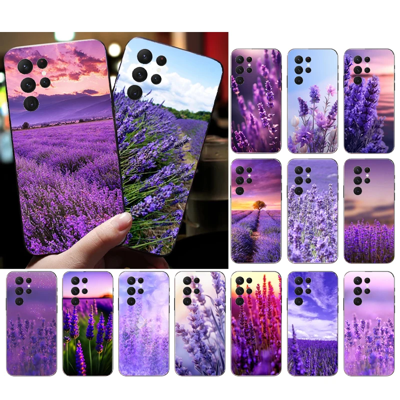 Lavender Purple Flower Phone Case For Samsung A52S A21S A33 A23 A13 A14 A32 A52 A53 A54 A51 A71 A15