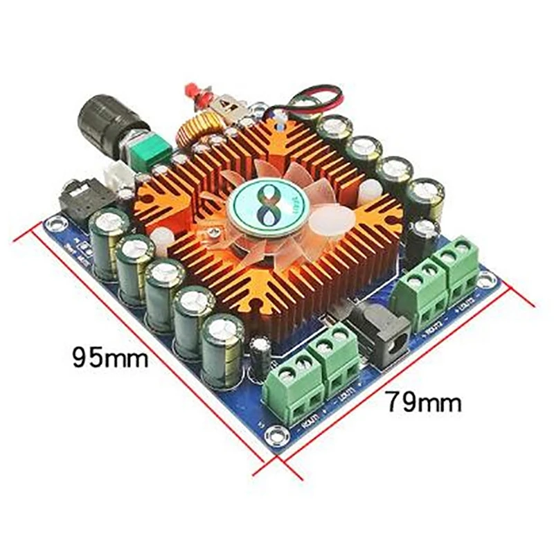 TDA7850 Digital Power Amplifier Board DC12-16V Four-Channel 4X50W High-Power Car HIFI Audio Power Amplifier Board