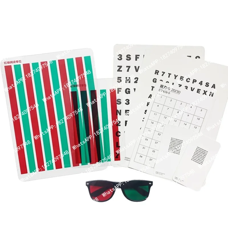 Red Green Reading Units Aids Inhibitory Reading Cards for Kids Monocular Amblyopia Integrating Visual Training Red Green Glasses