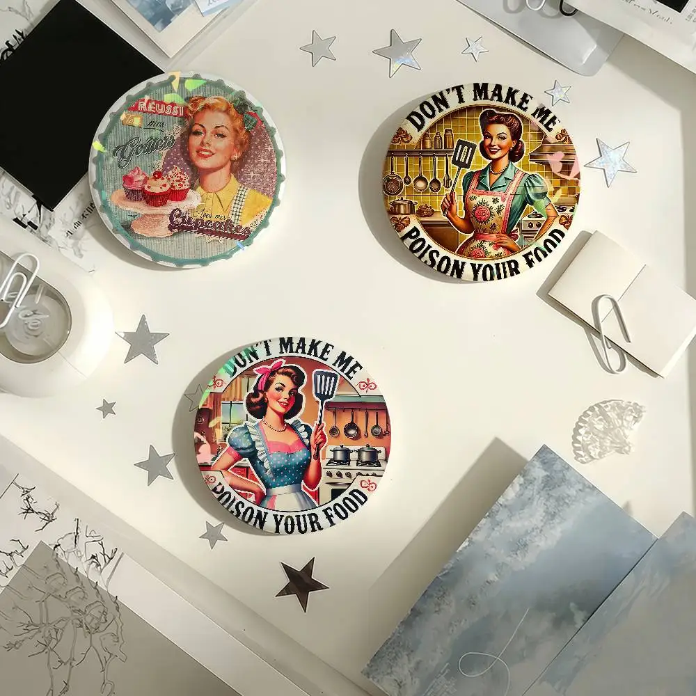 retro I baked you some cake, shut up Laser Badge Pins Handmade Brooches for Backpack Gifts Bag Decor Fans Collect
