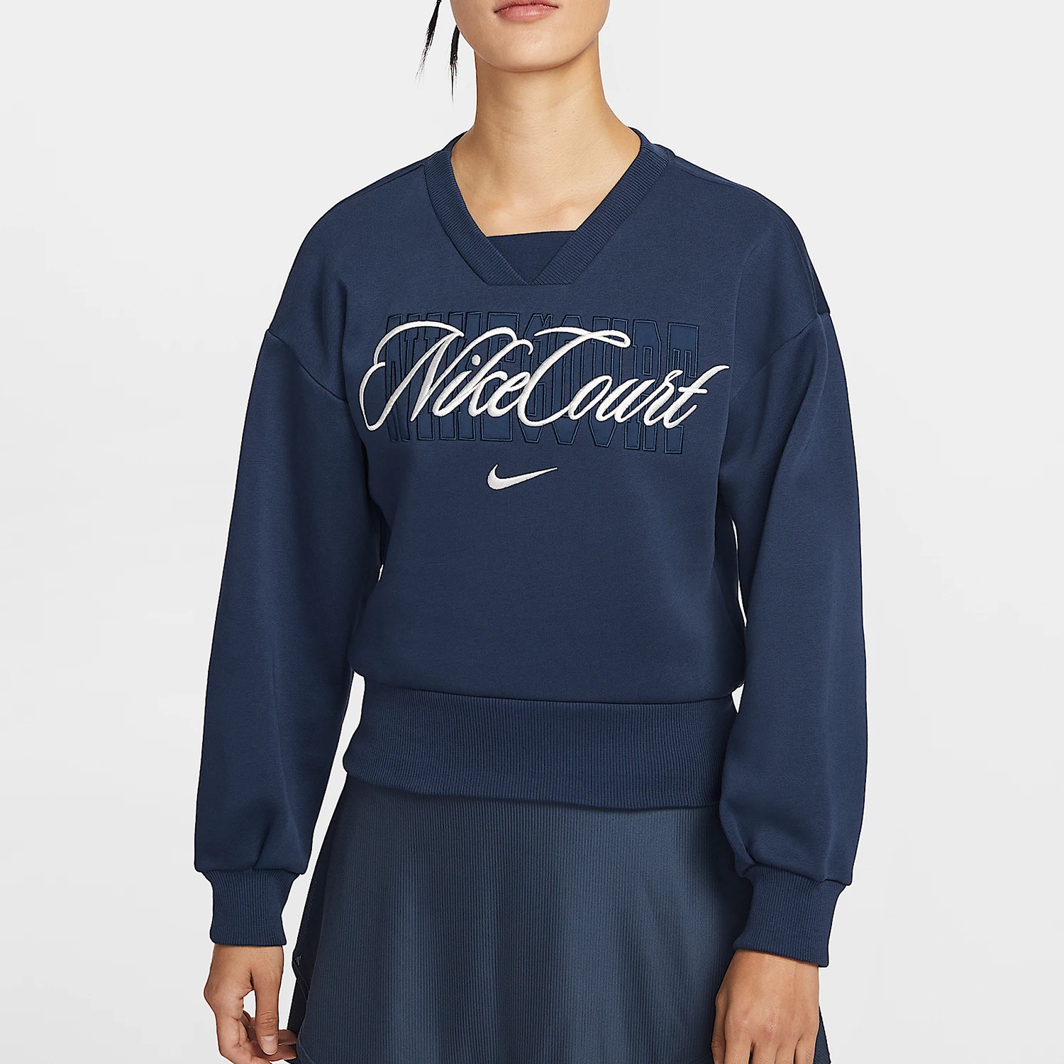 Nike Authentic Spring Autumn Women's Sports Pullover V-Neck Long Sleeve Fashion Hoodie IB0758-410