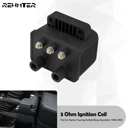 Motorcycle 53-434 Ignition Coil Single Fire 3 Ohm Coil 12V For Harley Touring Softail Dyna Sportster XL Bobber Chopper 1984-2003