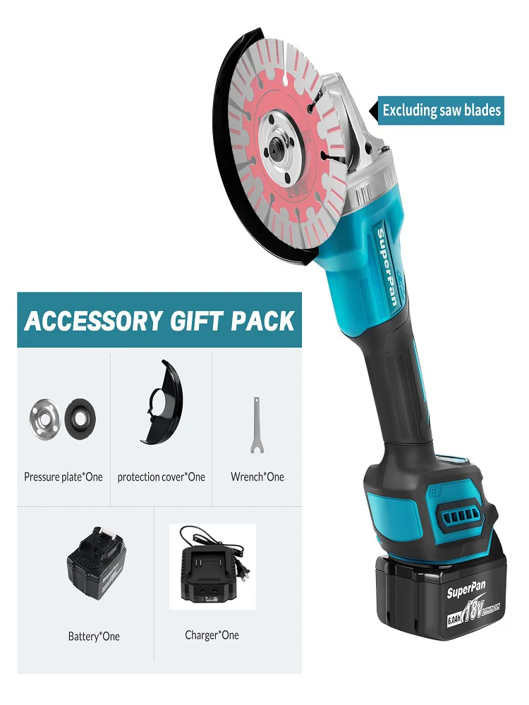 

Best Seller! SuperPan035 Brushless Rechargeable Angle Grinder - High-Power, Ergonomic Grip, Wide Range of Uses for Grinding