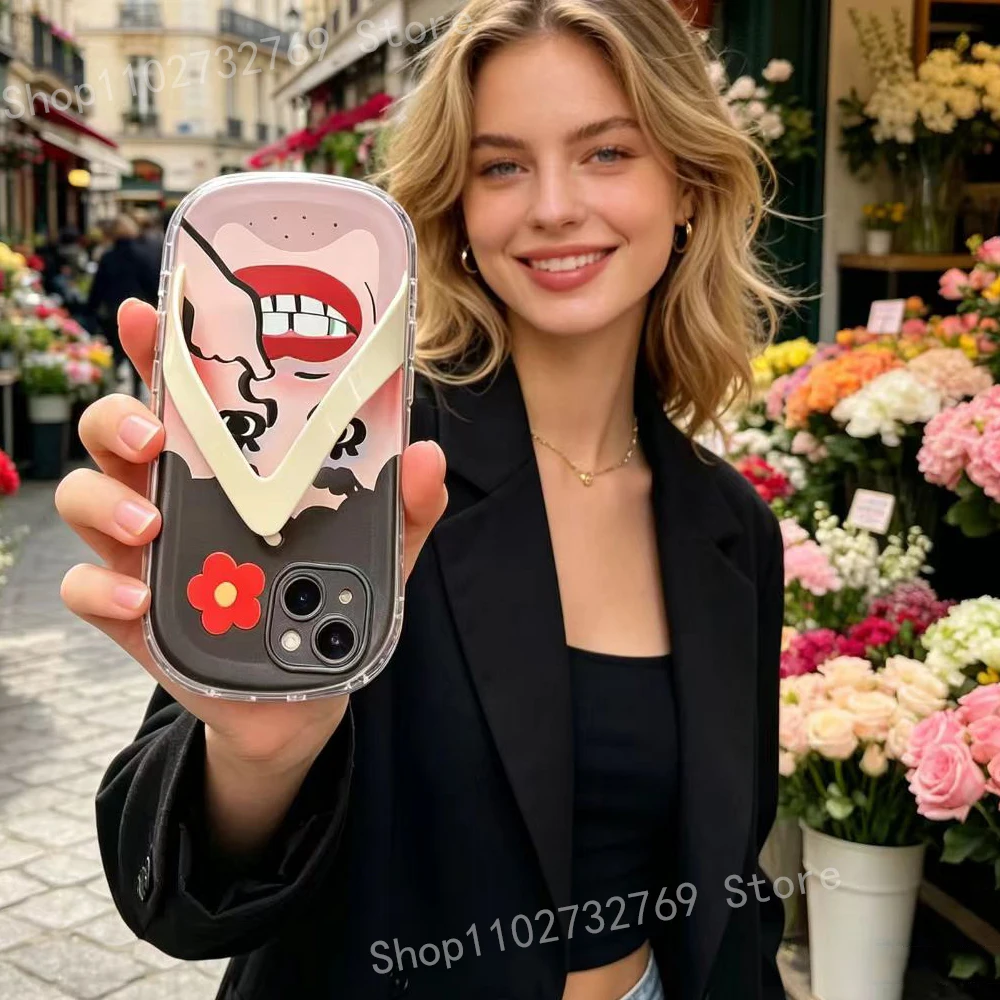 Korea Cute 3D Funny Foot Semi transparent Phone Case For 15 14 13 12 Pro Max  Funny Slipper Cover Free Cleaning Wipes Included