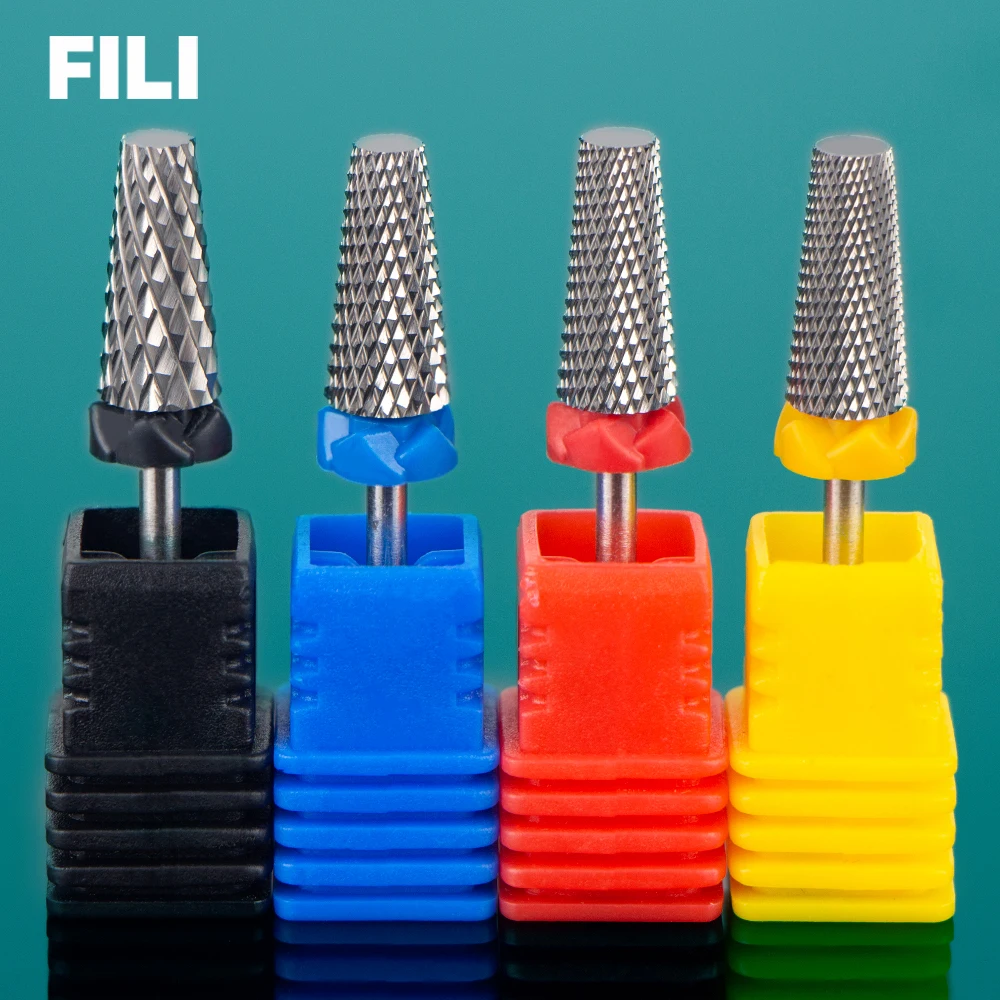 Professional Nail Drill Bits 5 in 1 Tungsten Carbide Mills Cutter Accessory for Nail Polish Nail UV Gel Remove Manicure Tool