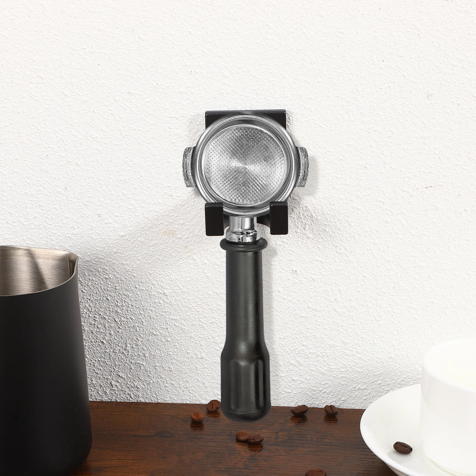 

Coffee Machine Handle Rack Aluminum Wall Mounted Portafilter Holder For Home Espresso Setup Storage Kitchen Bar Tool