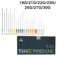50 Uds microcánula estéril 18g 21g 22g 23g 25g 27g 30g agujas de perforación de punta roma para inyección de relleno hipodérmico 25/38/50/70mm