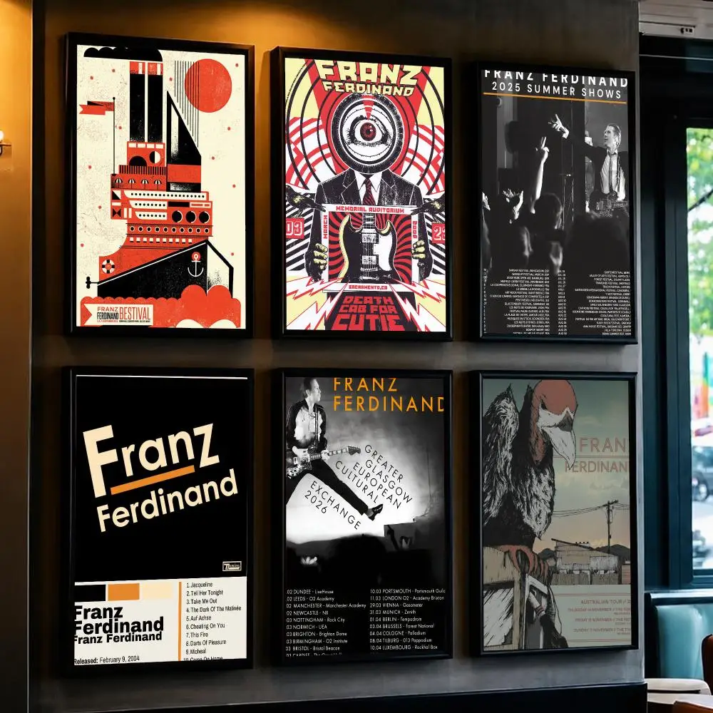 band F-Franz Ferdinand-D Poster Minimalist Wall Sticker for Cafe Office Bar Home Decor and Gift