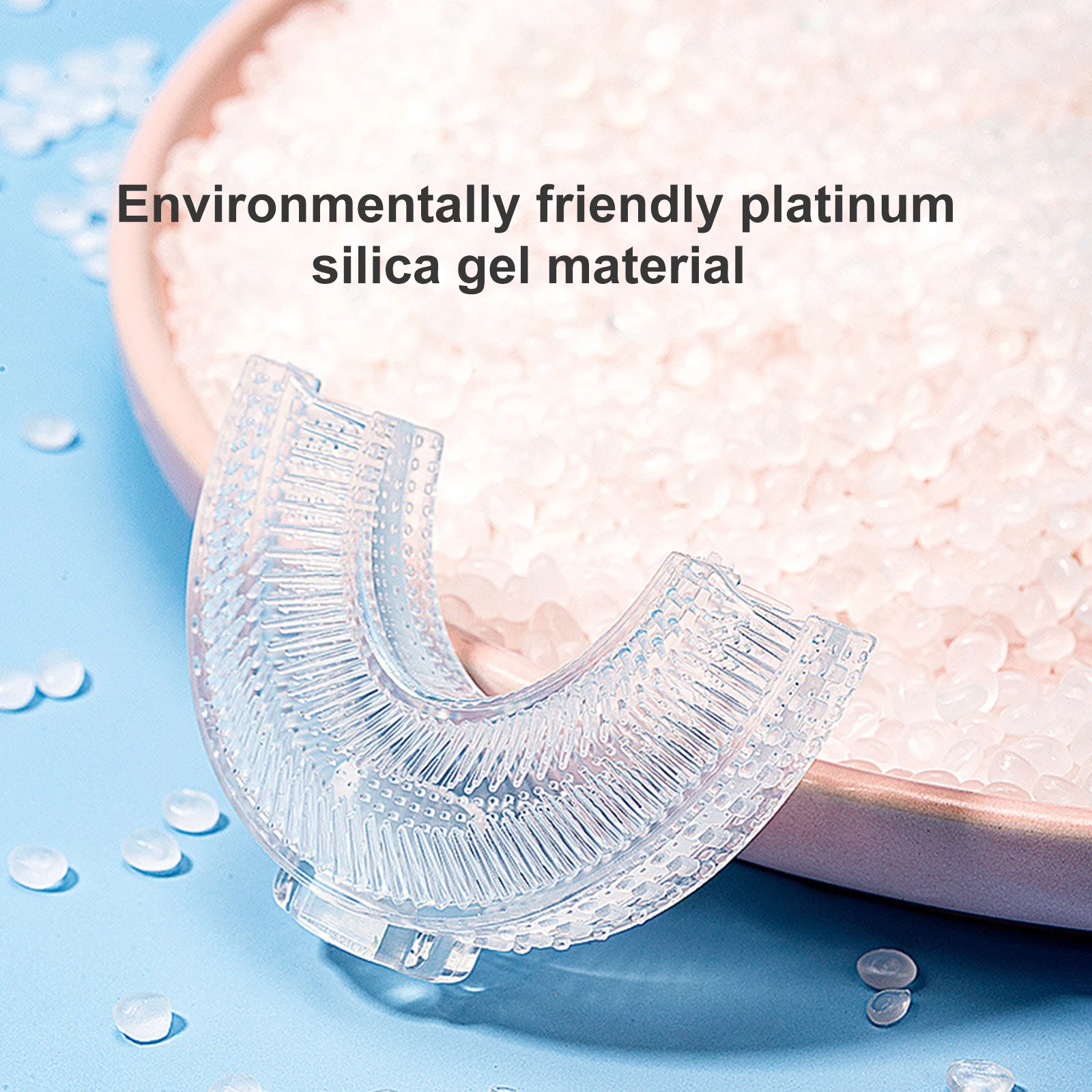 Manual U-shaped Toothbrush Children's U-shaped Toothbrush Kids Silicone Toothbrush Soft Oral Tooth Cleaning Brush for Children