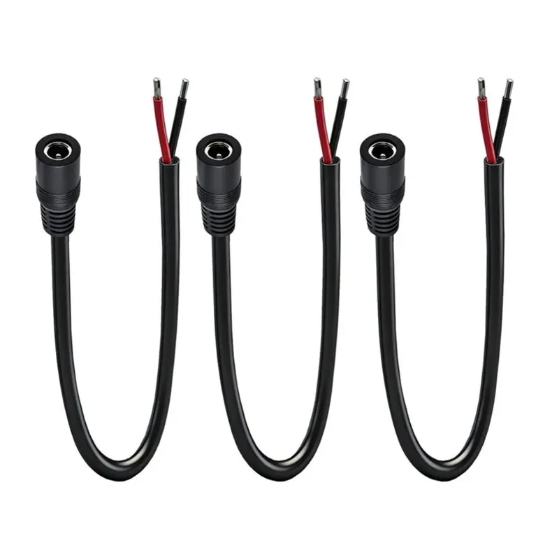 【THANKSGIVING DAY】5.5Mmx2.5Mm Pigtail Cable Female Repair DC Power Cable For Storage Power Supply, Solar Panel