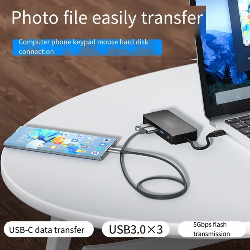 

Док-станция 7 в 1, USB Type-C, адаптер HDTV 4K с 3 портами USB для развлечения в доме и офисе