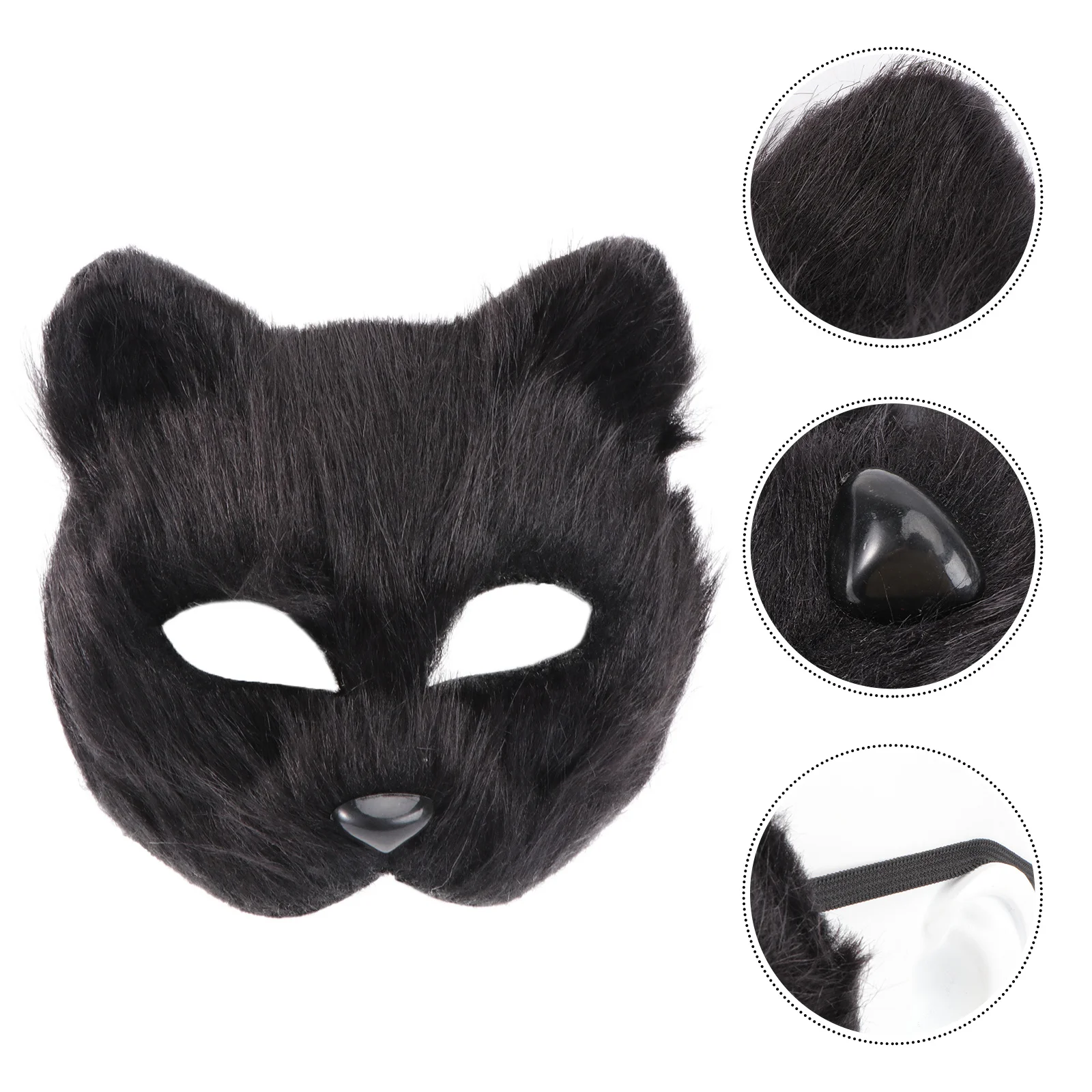 

Black Half Face Fox Mask Breathable Comfortable Cosplay Halloween Carnival Masquerade Ball Mask for Girls Masquerade Ball Masks