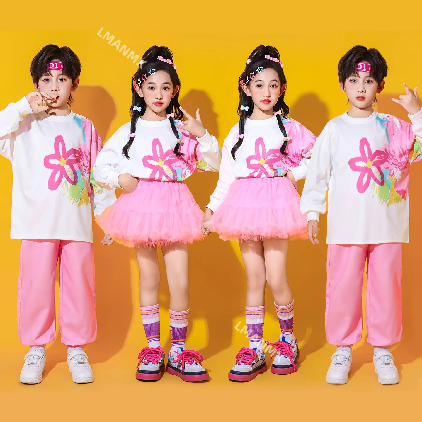 Children's Joyful Cheerleading Performance Costume, Sports Meeting Opening Ceremony Costume, Dance Performance Costume