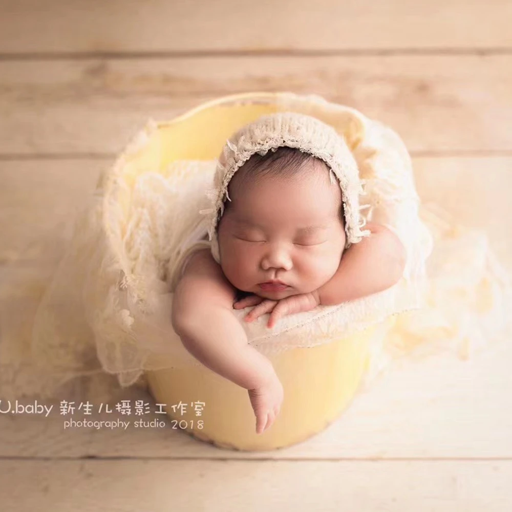 Mohair Baby Girl Hat with Lace Newborn Photography Props Crochet Baby Girl Bonnet Fotoshooting Newborn Hat Infant Accessories