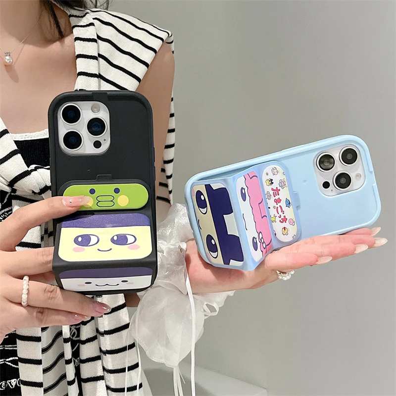 Fashion Folding Stand Phone Case For iPhone 17 Pro 15 14 16 Pro Max Back Cover Leather Shockproof Cases For Apple 17 Promax Capa