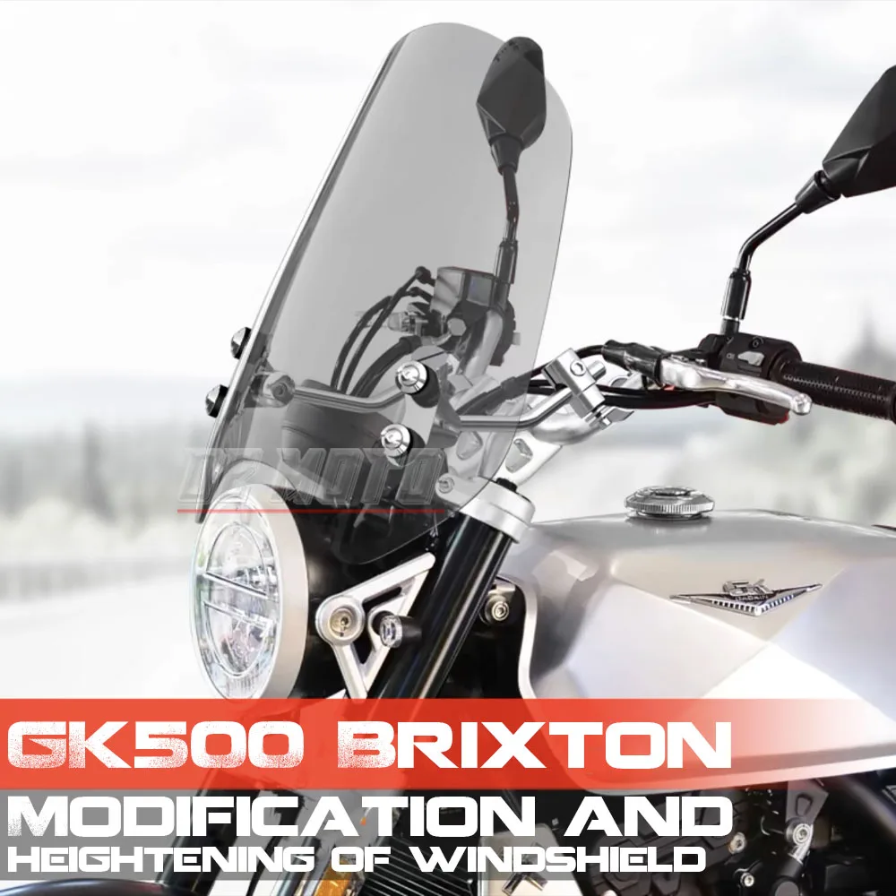 Modification and heightening of windshield FOR Gaojin GK500 Brixton Crossfire 500 Raised windshield front windshield