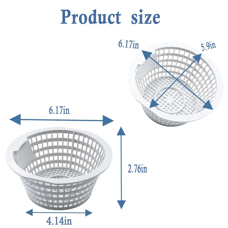 Cesta de Skimmer para Piscina para Acima e Acima do Solo, Hidroferramentas para Linha de Natação, 8928, ACM88, 4pcs