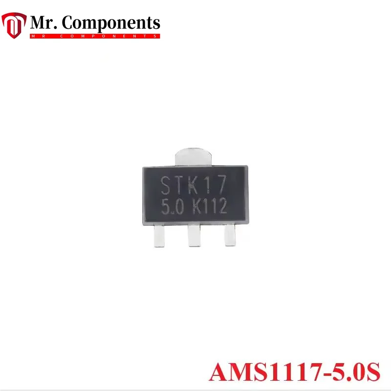 10 قطعة AMS1117-3.3S AMS1117-5.0S SOT89 AMS1117 3.3V 5V 1A SOT-89 انخفاض التسرب الخطي الجهد المنظم LDO IC رقاقة في المخزون جديد