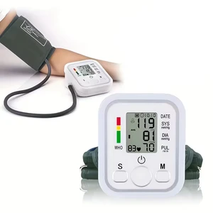 Digital blood pressure monitor, arm, sphigmomanometer, tonometer, tensiometer, heart rate, pulse, bp monitor, voice 12 Main Sales Digital Pressure Meter - №1