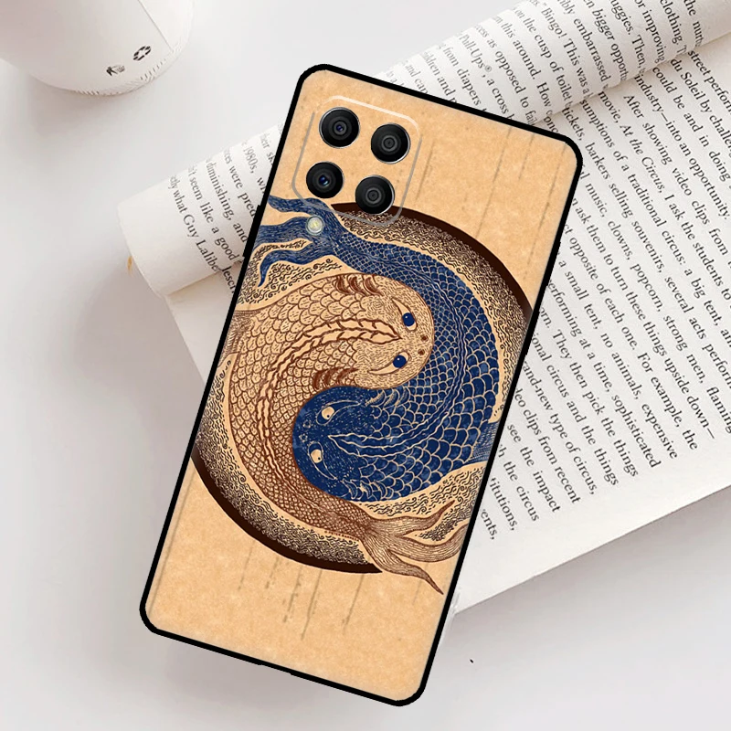 Yin Yang Koi Custodia per Samsung Galaxy M31 M11 M14 M34 M54 M12 M32 M52 M15 M13 M06 M16 M36 M56 M53 M35 M55