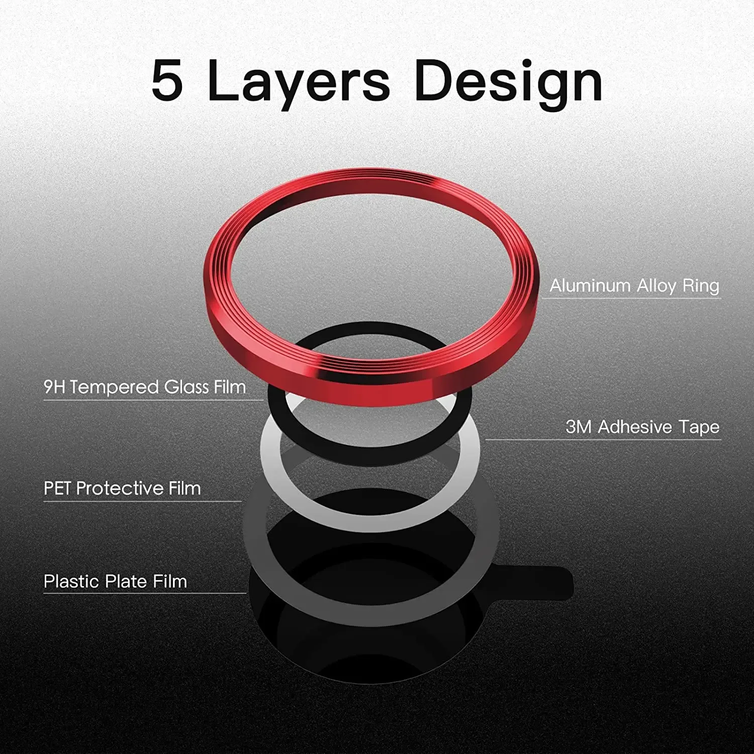 3D Tempered Glass Metal Camera Lens Protector, Película protetora, Proteção para iPhone 15, 14, Plus, 13, Pro, Max, 12, Mini, 11, 14Pro, 15Pro