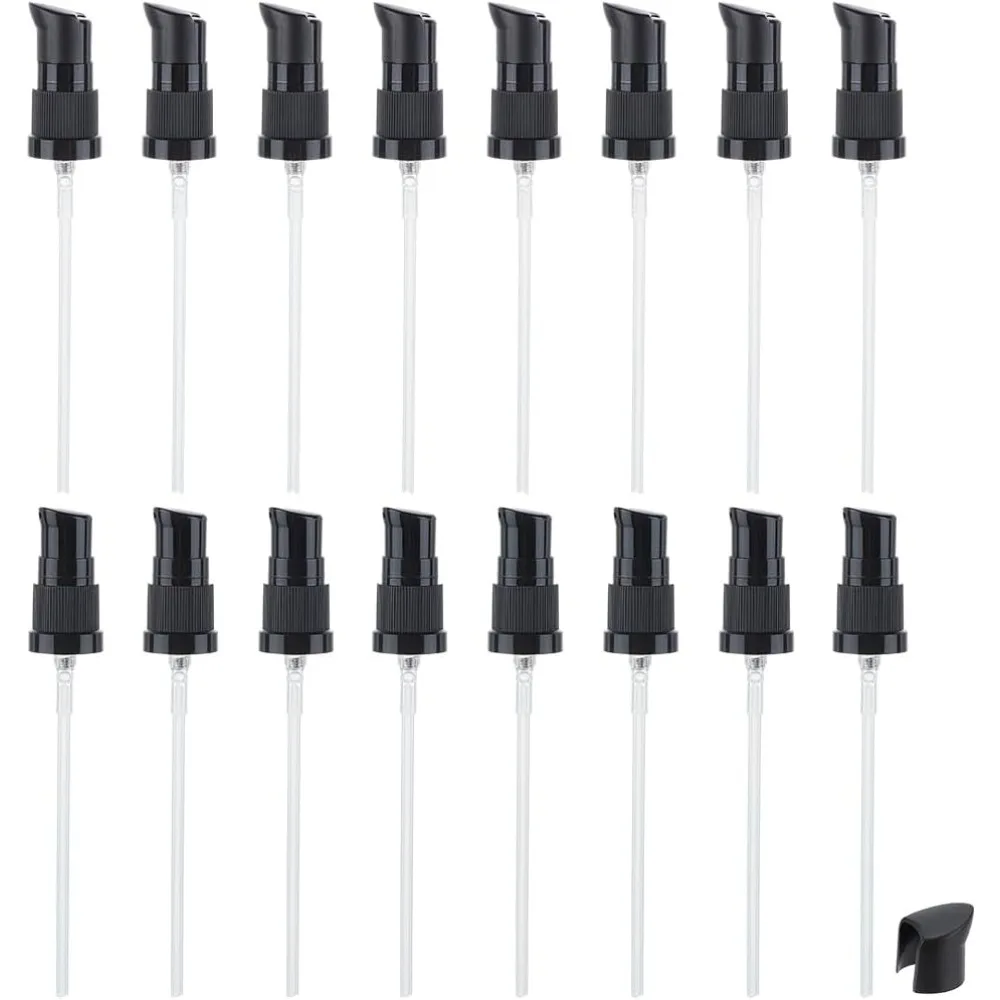 20 Pcs 18/415 Replacement Pump Top Head Black Universal Replacement Pumps with Cover Reusable Dispenser Pump Head making kit