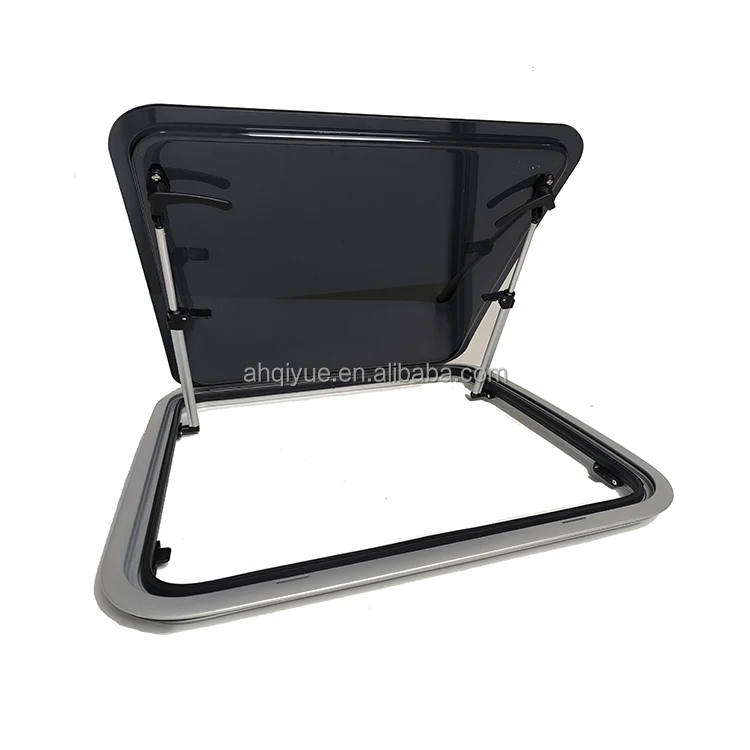 400x500mm Radius Corner RV Trailer Window Rv Accessories with Powder Coated Frame and Pleated Blind for Camping Car