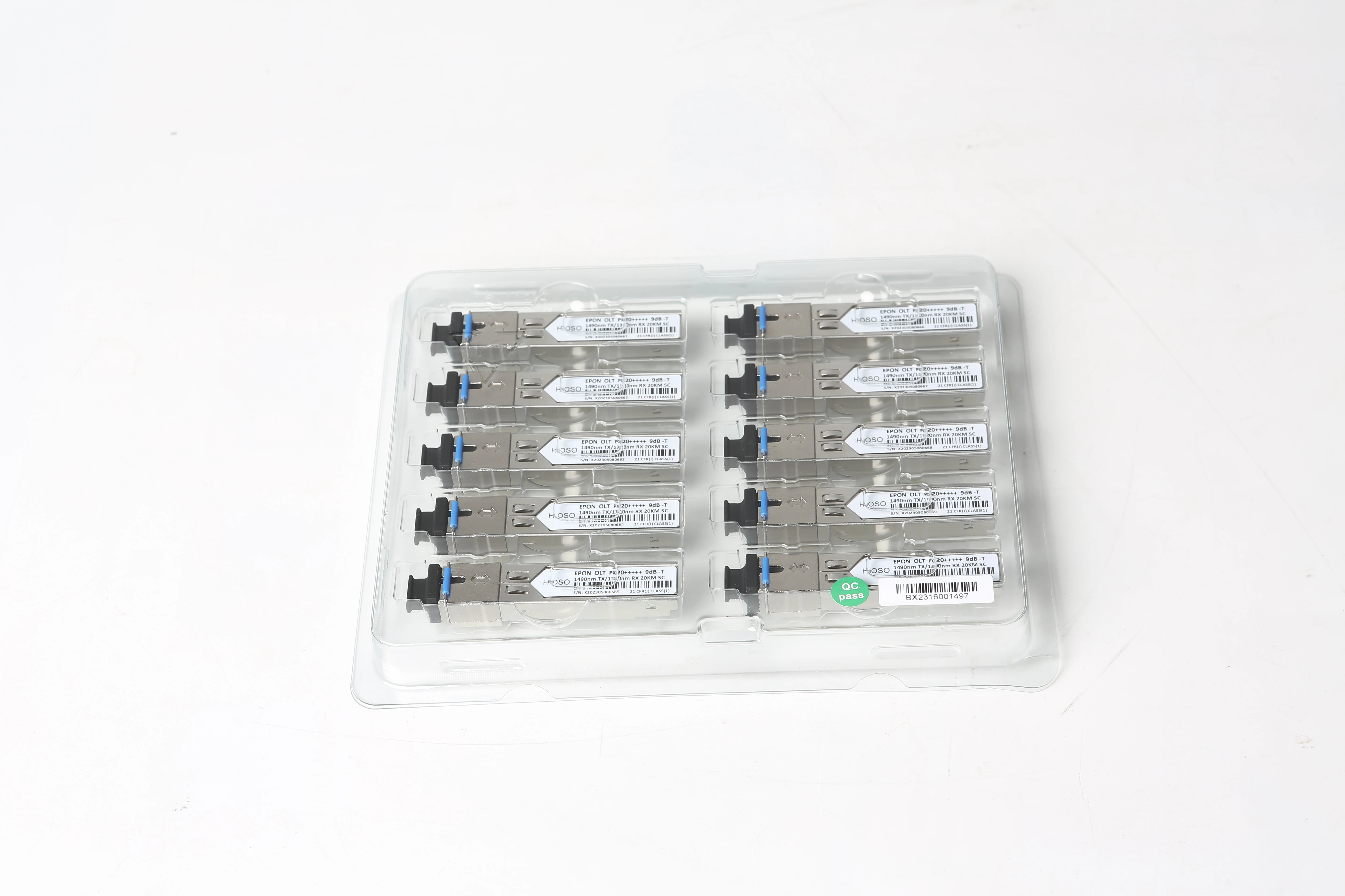 HiOSO 10db 9db GPON OLT C+++++  20km SFP PON GPON OLT C+++++  20KM  1.25G 10G SFP Fiber Optic Transceiver Module SFP+