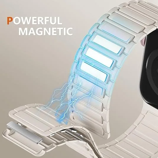 สายรัดซิลิโคนแม่เหล็กสําหรับ Samsung Galaxy Fit3 Fit 3 SM-R390 สมาร์ทวอท์ชสายรัดข้อมือกันน้ํา