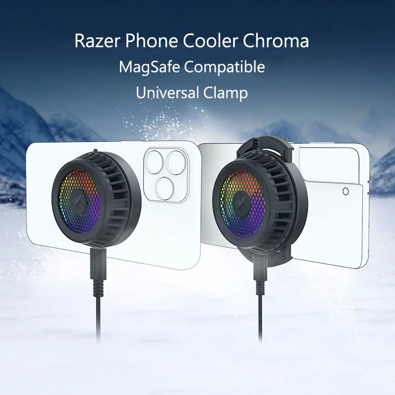 Razer Phone Cooler Chroma Available For iPhone and Android  Advanced Smartphone Cooling Technology 12 RGB LEDs