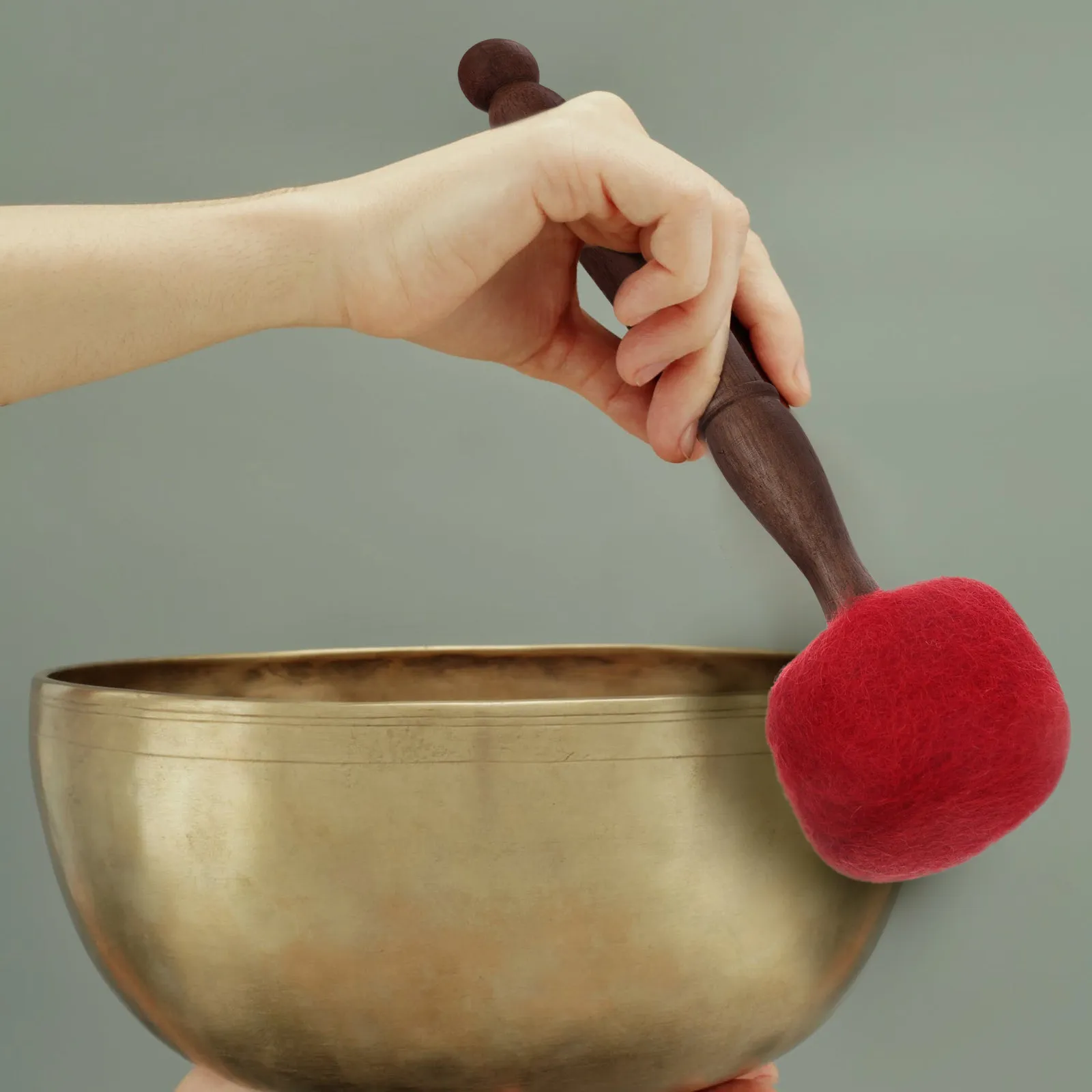 1Pcs Sustainable Wood Singing Bowl Mallet Comfortable Grip Chanting Bowl Stick for Buddhist Meditation Yoga Sound Healing