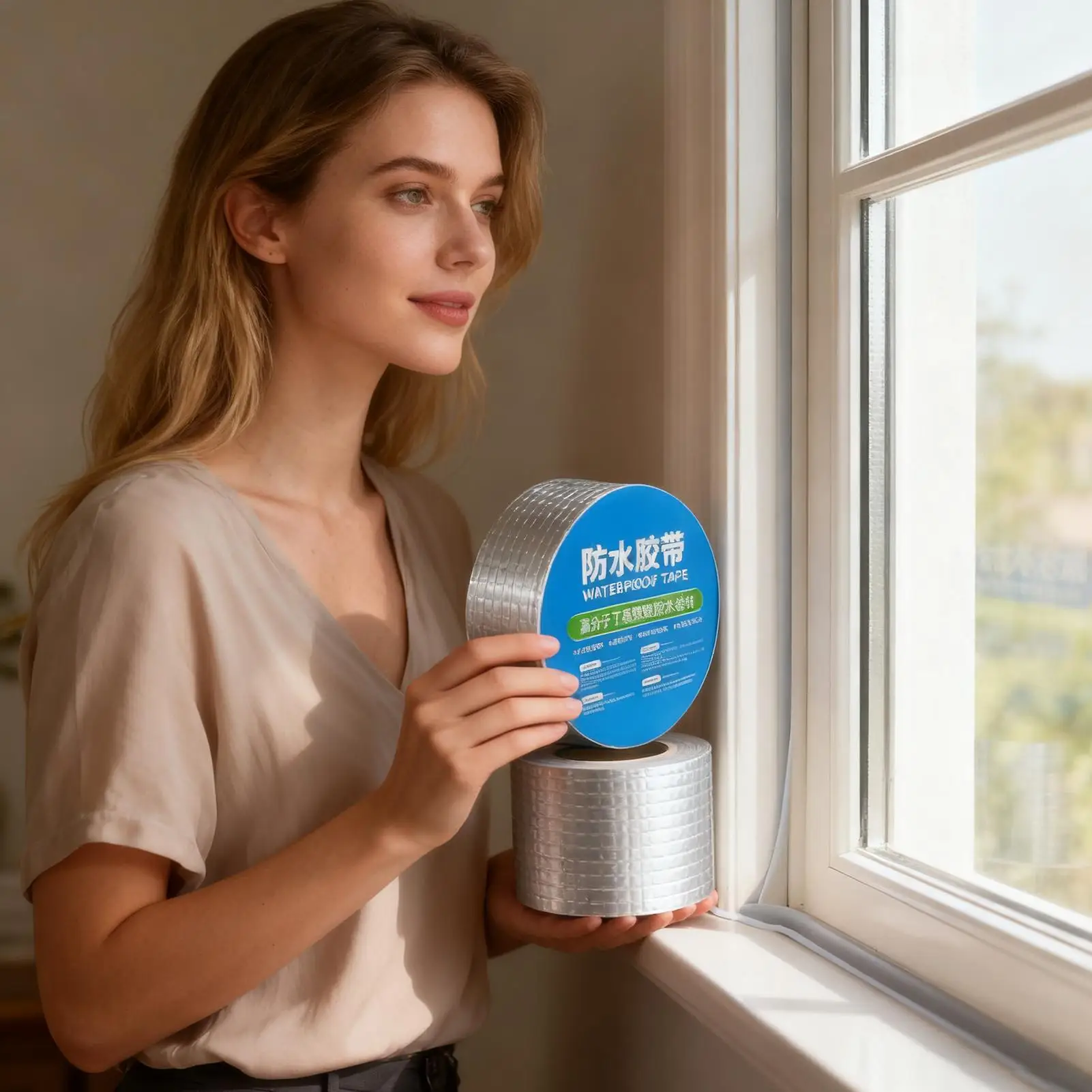 

Waterproof Tape 1.5mm Thick Self-Adhesive Patch Leak Fixing Rubber Repair Tape for RV Window Door Bathroom Pipe Roof Duct Car