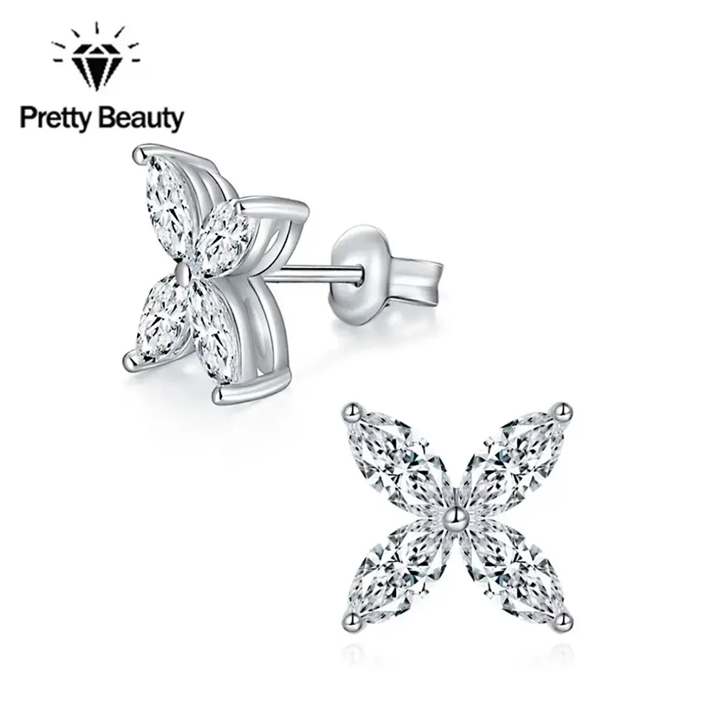 

Изысканный ювелирный набор Pretty Beauty: серьги-гвоздики и кулон в форме четырехлистного клевера с муассанитом, серебро S925, для женщин, на свадьбу или вечеринку