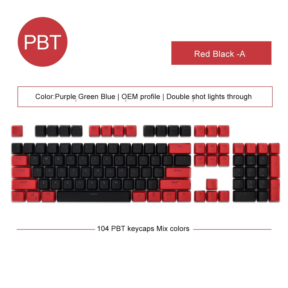 PBT Mix Colors Keycaps para teclado Mecânico Azul Rosa Roxo Verde Preto Vermelho 2 Mix 3 Cores Key Caps