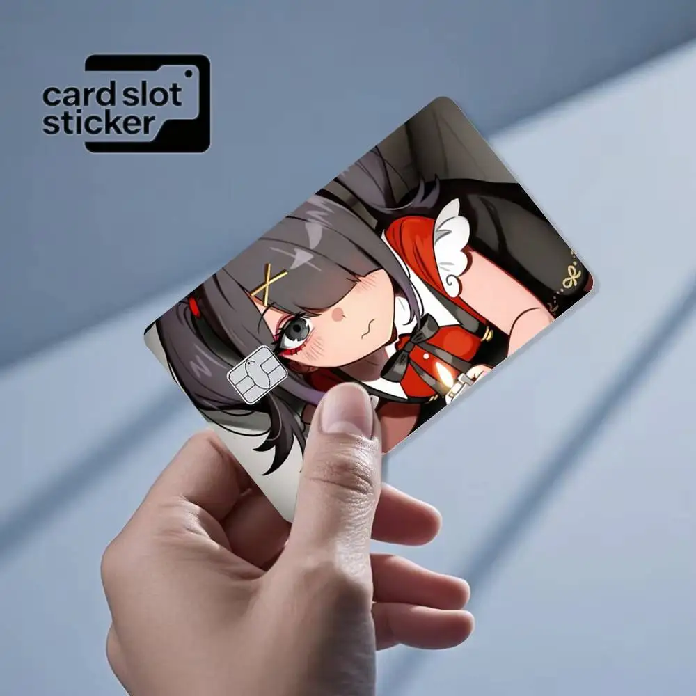 Game Ame chan Rain Credit Card HD Stickers Game Card Decal Small Chip Waterproof Sticker