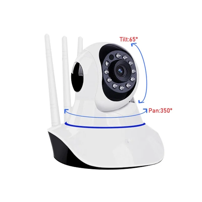 

V380 3-Antenna Indoor Remote Intelligent WiFi 360 High-definition Night Vision Camera Motion Detection Alarm Sharing APP Control