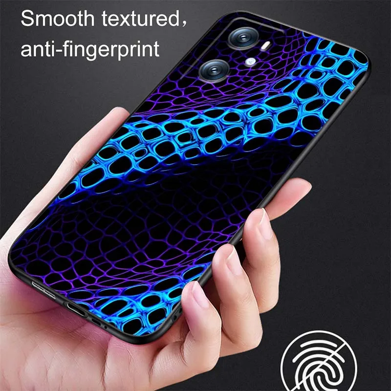 Padrão de estilo criativo para oppo reno 5 6 7 a96 a40 a58 realme gt a74 a78 neo2 a74 a78 encontrar x5 x3 x7 x8 capa preta