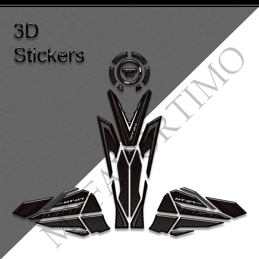 For MT-07 MT07 MT 07 Motorcycle Tank Pad Side Grips Gas Fuel Oil Knee Protection Stickers Decals 2025 2026 view 6