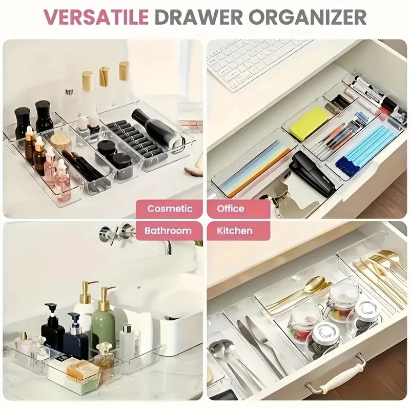 Cosmetic and Stationery Storage Box, Suitable for Makeup,Office Supplies, Home Storage, Desk & Drawer Organizer for Home Storage view 5