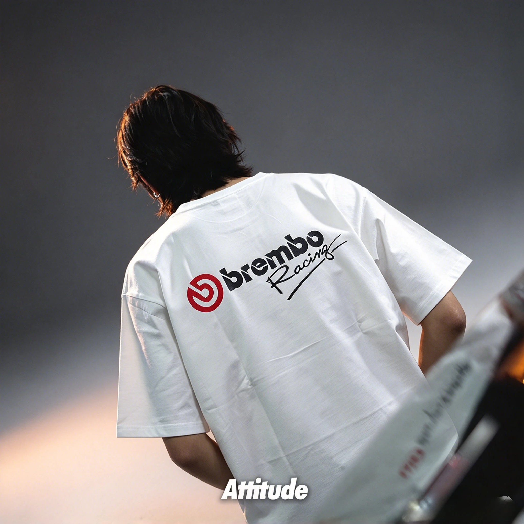 Trendy Motorsport Racing Print T-shirt Men Car Enthusiast Brake Theme Letter Graphic Loose Cotton Casual Short Sleeve Tee