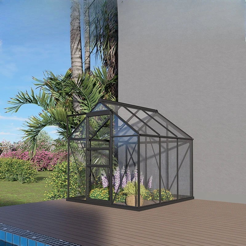 2025 الدفيئات الزراعية المتعددة المعدنية في الهواء الطلق الرش الري البيت الأخضر البلاستيك البولي كربونات الدفيئة