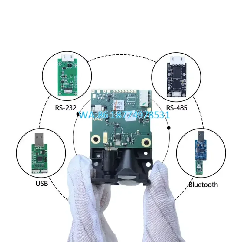 Wmwmnu Portable Distance Sensor 70m 100m 150m 200m UART TTL RS232 USB RS485 Module for Automation