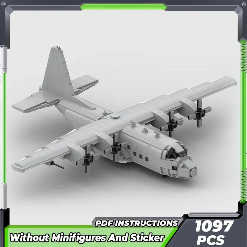 Moc Building Bricks Military Model AC-130 U Ghost Helicopter Technology Modular Blocks Gifts Toys For Children DIY Sets Assembly