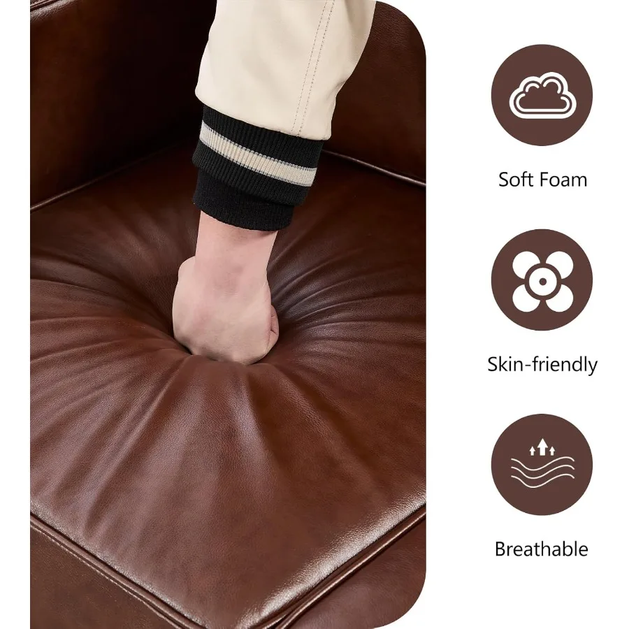 أريكة Sectiol على شكل حرف L من الجلد الصناعي مع أريكة صالة كرسي قابلة للعكس لغرفة المعيشة والشقة ومساحة غرفة صغيرة Cl