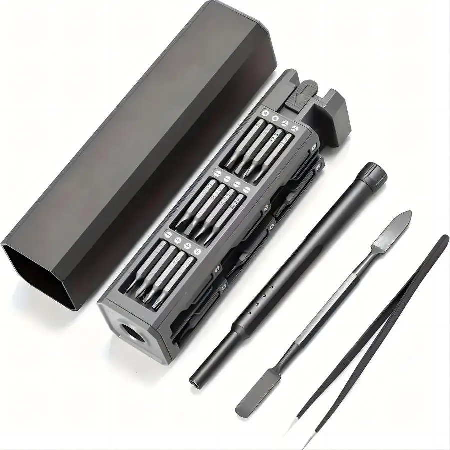 

44-in-1 Magnetic Bits Precision Screwdriver Set, Magnetic Storage Electric Screwdriver for Phone Camera Laptop Watch - Grey
