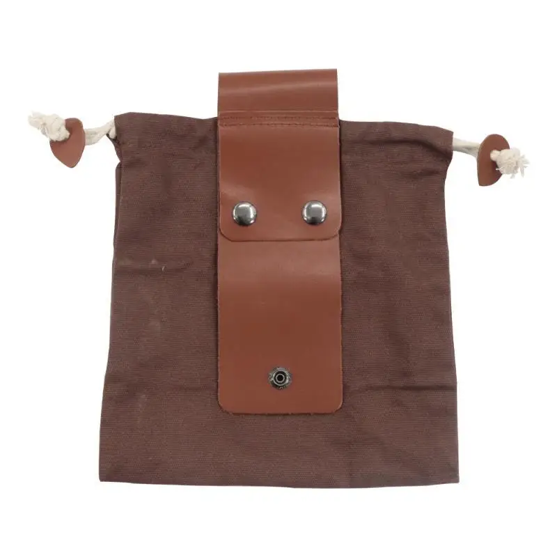 New Portable Outdoor Waist Bag PU Leather Foldable Storage Bag Hanging Tool Bag Organizer Bag